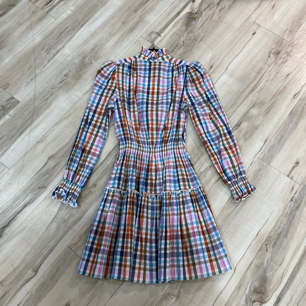 HUNTER BELL Colorful Plaid Long Sleeve Dress - Picture 2 of 4